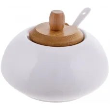 Фарфоровая сахарница Pojio 9см с ложкой DP218251 BonaDi