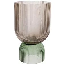 Ваза декоративна Double Sio 26cm коричневий з зеленим BonaDi DP218259