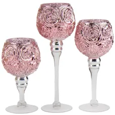 Подсвечники Unicorn Studio Rozerio 3 шт Pink (AL218319) Подсвечники Unicorn Studio Rozerio 3 шт Pink (AL218319)