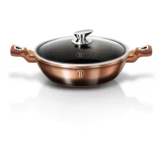 Сотейник із кришкою 28 см Berlinger Haus Rosegold Noir Line BH-1893 Сотейник із кришкою 28 см Berlinger Haus Rosegold Noir Line BH-1893