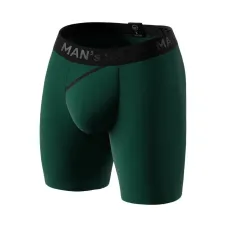 Мужские анатомические боксеры из хлопка Anatomic Long 2.0 Black Series тёмно-зелёный MAN's SET L