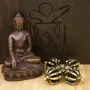 Двойной скрещенный ваджр (дордже) HandiCraft Бронза Девять спиц 11 см (25976)