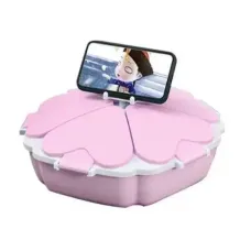 Тарілка-міняжниця для закусок RIAS Peach Heart Shape з підставкою для телефону 5 відсіків Pink (3_01556) Тарілка-міняжниця для закусок RIAS Peach Heart Shape з підставкою для телефону 5 відсіків Pink (3_01556)