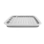 Сушарка для посуду RIAS розкладна силіконова White-Gray (3_01659)