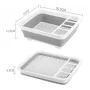Сушарка для посуду RIAS розкладна силіконова White-Gray (3_01659)