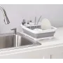 Сушарка для посуду RIAS розкладна силіконова White-Gray (3_01659)