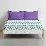 Простынь на резинке 80х160 см MINT ZIGZAG COSAS мятный
