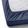 Полуторна постіль з простирадлом на гумці Star America Dark Blue COSAS Синій 160х220 см