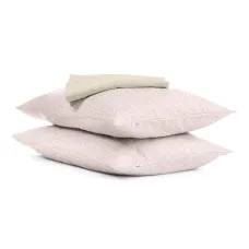 Набір наволочки і простирадло 3 шт BEIGE DOTS ROSE COSAS Рожевий