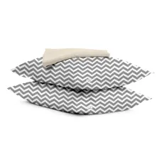 Набір наволочки і простирадло 3 шт BEIGE ZIGZAG GREY COSAS