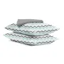 Набор наволочки и простыни 3 шт ZIGZAG MINT GREY COSAS мятный серый
