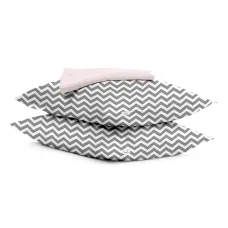 Набір наволочки і простирадло 3 шт ROSE ZIGZAG GREY COSAS Сірий