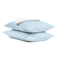 Набір наволочки і простирадло 3 шт WHITE ZIGZAG BLUE COSAS