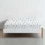 Простыня на резинке 120х200 см BLUE WILDFLOWERS COSAS белый