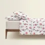 Полуторное постельное белье Watercolor Flowers CS1 COSAS Фиолетовый 160х220 см