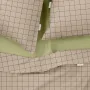 Полуторная постель с простыней на резинке BEIGE GEOMETRY CS5 COSAS Бежевый 160х220 см