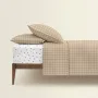Полуторная постель с простыней на резинке Beige Geometry CS10 COSAS Бежевый 160х220 см
