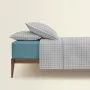 Двуспальная постель с простыней на резинке GREY GEOMETRY CS1 COSAS серый 180х220 см