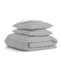Двуспальная постель с простыней на резинке Grey Geometry CS5 COSAS серый 180х220 см