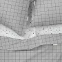 Евро постель с простыней на резинке COSAS Grey Geometry CS6 200х220 см Разноцветный