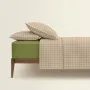 Сімейна постіль з простирадлом на гумці BEIGE GEOMETRY CS4 COSAS Бежевий 2х160х220 см