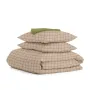 Сімейна постіль з простирадлом на гумці BEIGE GEOMETRY CS4 COSAS Бежевий 2х160х220 см