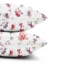 Двоспальна постіль з простирадлом на гумці WATERCOLOR FLOWERS CS5 COSAS Фіолетовий 180х220 см