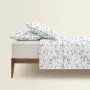 Сімейний комплект постільної білизни STEPPE FLOWERS CS1 COSAS сірий 2х160х220 см
