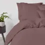 Євро постіль з простирадлом на гумці MOUSSE CS9 COSAS Шоколад 200х220 см