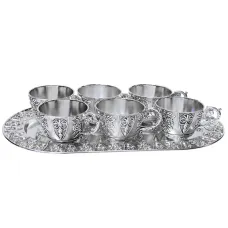 Чашки на подносе 6 шт Persephone SS33032 Sabefet Чашки на подносе 6 шт Persephone SS33032 Sabefet