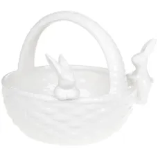 Конфетница Корзина с кроликами фруктовница 22х19х17.2см белый DP66262 BonaDi Конфетница Корзина с кроликами фруктовница 22х19х17.2см белый DP66262 BonaDi