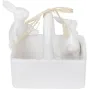 Конфетница Корзина с кроликами 15.8х10.8х12.5см белый DP66263 BonaDi