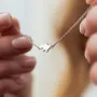 Серебряный браслет Карта Украины 2092 Оникс 16