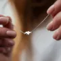 Серебряный браслет Карта Украины 2092 Оникс 16