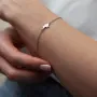 Серебряный браслет Карта Украины 2092 Оникс 16