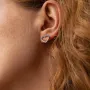 Серебряные серьги - пусеты Сердечки с фианитами OR121290 Оникс