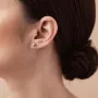 Серьги - пусеты Полусфера в красном золоте (0.7 см) с01570 Оникс