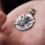 Серебряный кулон Викинг с топорами 266 Оникс