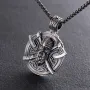 Серебряный кулон Викинг с топорами 266 Оникс