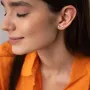 Серебряные серьги - пусеты Smile с фианитами 902-01085 Оникс