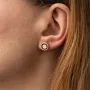 Золотые серьги - пусеты с черными бриллиантами 334483122 Оникс