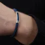 Мужской серебряный браслет 905-01134 Оникс 20