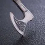 Серебряный кулон Секира с трискелионом 133227 Оникс