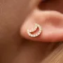 Золотые серьги - пусеты Луна с бриллиантами 36762421 Оникс
