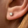 Золотые серьги - пусеты с бриллиантами 331371121 Оникс