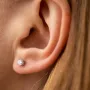 Золотые серьги - пусеты с бриллиантами 331371121 Оникс