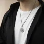 Серебряный кулон Оберег Коловрат со Звездой Руси 169 Оникс