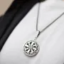 Серебряный кулон Оберег Коловрат со Звездой Руси 169 Оникс