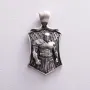 Мужской серебряный кулон Воин 378 Оникс