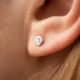 Золотые серьги - пусеты с бриллиантами 36801121 Оникс